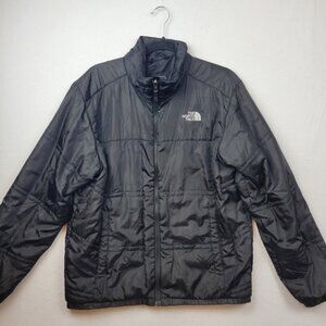 The North Face Mens Lightweight Puffer Jacket Black Insulated Medium Full Zip
